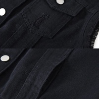Femmes décontracté confortable respirant coton Denim gilet avec bouton décoration nouveau Style court haut sans manches
