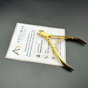 Coupe-cuticules à lame droite en or mat, taille de mâchoire 5 mm, pointe acérée, acier inoxydable, soin des ongles, éliminateur de peaux mortes, logo personnalisé OEM - Product Image 1
