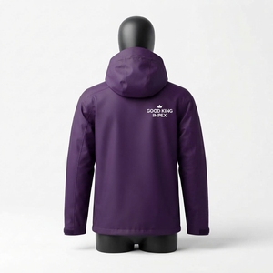 Veste de pluie imperméable en gros, légère, à capuche, pour l'extérieur, durable, couleur unie - Product Image 3