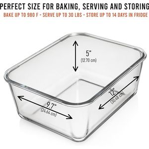 Recipiente de Vidrio Grande de 6500 ML/220 Oz/28 Tazas para Almacenamiento de Alimentos con Tapa Hermética para Guardar Alimentos, Verduras y Frutas - Product Image 3