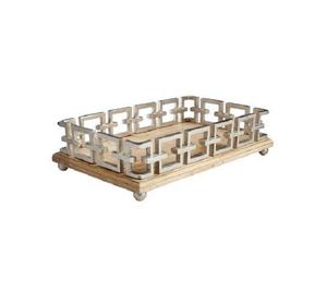 Plateau de service artisanal en bois de manguier, écologique, durable, de qualité commerciale, résistant au lave-vaisselle, pour hôtel, parmi les plus vendus - Product Image 1