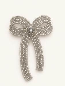 Handmade Vintage Sweet Satin Beaded <b>Bow</b> Hair <b>Clip</b> Lucky Clover Design St. Patrick's Day Party Multicolor Unisex - Product Image 4