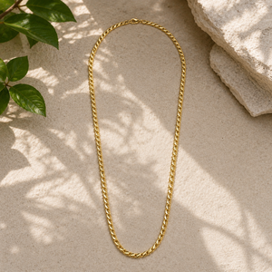 DIVYORO Women's Classic Gold Plated <b>Copper</b> Alloy Curb <b>Chain</b> - Product Image 4