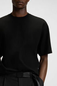 T-shirt en coton noir de qualité supérieure pour homme, manches courtes, col rond, décontracté, uni, confortable, à porter tous les jours, MARFA INTERNATIONAL - Product Image 2