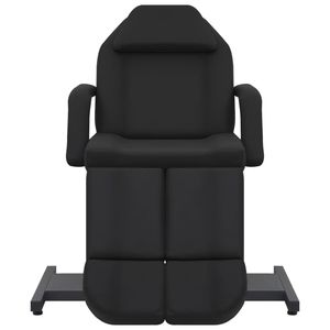 Fauteuil de massage et table de soins en similicuir noir avec grand accoudoir réglable - Product Image 2