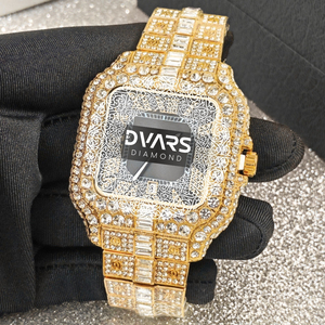 Reloj de Pulsera Elegante para Hombre, Cuadrado, de Aleación, 42 mm, de Lujo, con Cristales, Estilo Hip Hop, con Esfera Geométrica y Manecillas Brillantes - Product Image 5
