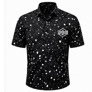 Camisa Casual Elegante Estampada para Hombre con Diseño Sofisticado, Costuras de Primera Calidad y Tela Ligera de Mezcla de Algodón - Product Image 1