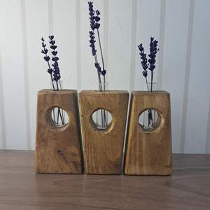 Vase à fleurs en bois artisanal, best-seller, pour la décoration de la maison, vase à fleurs en bois moderne et artistique pour la décoration d'appartement - Product Image 3