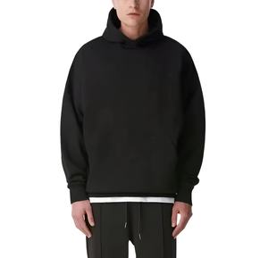 Ensemble de survêtement polaire rose pour homme avec sweat à capuche et pantalon de jogging, style streetwear décontracté, coupe ample, pour l'hiver, logo personnalisé, vente en gros - Product Image 4