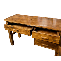 Bureau industriel minimaliste en bois de bateau recyclé fait main, finition durable à base d'eau, pour bureau, commerce, maison, hôtel, écologique