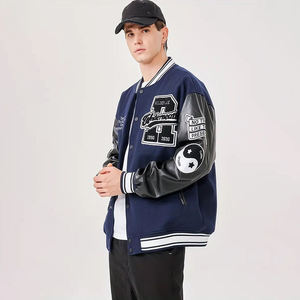 OEM Embroidery Patches Custom Letterman Man <b>Jackets</b> College <b>Jacket</b> Baseball Leather Varsity <b>Jacket</b> for Man - Product Image 3