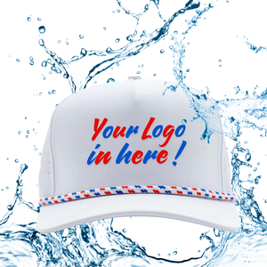 Casquette de baseball sportive à 5 panneaux avec logo personnalisé brodé, visière incurvée imperméable et cordon, fabriquée au Vietnam - Product Image 1