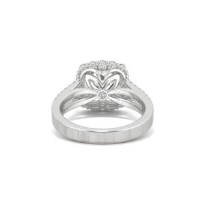 แหวนหมั้นเพชรทรงกลม 2.8 กะรัต ทองคำขาว 10K ได้รับการรับรองจาก IGI เพชรเพาะเลี้ยงในห้องปฏิบัติการ ดีไซน์วงแหวนคู่ สำหรับงานแต่งงาน งานครบรอบ หรืองานเลี้ยงสุดหรู - Product Image 5