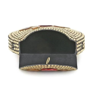 Ethnic Mosaic Travel Clutch <b>Bag</b> for Saree Lehenga <b>Evening</b> Lightweight Eco-Friendly Modern Luxury Daily Fashion Metal Crafts - Product Image 6