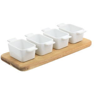 Plateau minimaliste fait main pour chips et trempettes, idéal pour la maison, les hôtels, les tables de repas, les fêtes, les apéritifs et les collations, parfait pour les nachos et les trempettes. - Product Image 3