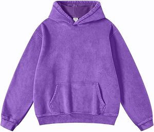 Sweat-shirt à capuche 100% coton délavé à l'acide, style vintage streetwear, unisexe pour hommes et femmes, personnalisable, vente en gros - Product Image 1