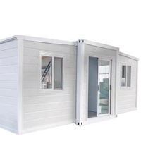 Maison conteneur préfabriquée extensible de haute qualité en acier et bois, installation rapide, 20 pieds, 40 pieds, pour hôtel, gîte, complexe hôtelier, centre commercial
