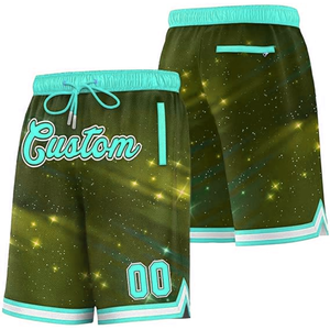 Short de basketball pour homme personnalisé, imprimé intégral, brodé, en mesh sublimé, séchage rapide, très vendu - Product Image 4
