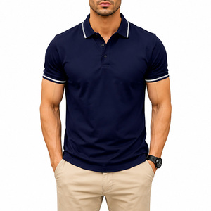 Camisa Negra de Manga Corta para Hombre, Diseño Casual de Secado Rápido, Tela Jersey de Poliéster con Estampado Digital, Corte Regular, Cuello con Ribete Blanco - Product Image 6