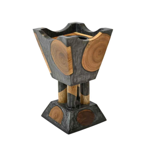 Premium Luxury Mubkhar Incense Holder <b>Burner</b> Set Handcrafted Epoxy Resin Wood Bakhoor <b>for</b> Aromatic Home Gifting Incense Diffuser - Product Image 2