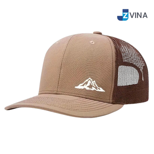 Custom Logo Mesh Trucker <b>Hat</b> 6 Panel Snapback <b>Cap</b> Curved Brim Breathable Flat Visor for Outdoor Travel - Product Image 3