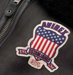 Chaquetas de Cuero Avirex para Hombre de Alta Calidad, Personalizables, con Cuello Alto y Logotipo Frontal, Diseño Reversible, para Invierno - Product Image 6