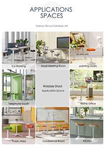 Sgabello da salone antiscivolo regolabile in equilibrio attivo ergonomico con oscillazione a dondolo - Product Image 6