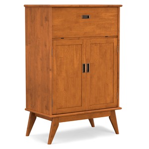 Handcrafted Teak Wood Premium Wine Cabinet 12-Bottle Tabletop Rectangle Mid Century Modern Eco-friendly Durable - Product Image 1