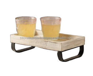 ถาดเสิร์ฟทำจากไม้เป็นมิตรกับสิ่งแวดล้อมมีสไตล์ทำด้วยมือสำหรับชากาแฟอาหารเช้าห้องรับประทานอาหารของตกแต่งของขวัญ - Product Image 3