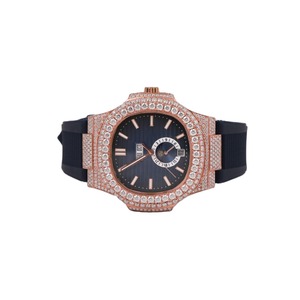 Montre de luxe sertie de diamants, montre en acier inoxydable, meilleure montre automatique mécanique de marque pour hommes, prix de gros - Product Image 1