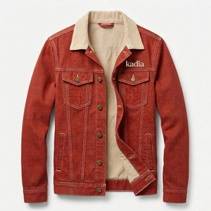 Chaqueta Vaquera para Hombre con Logotipo Personalizado, Nueva Moda 2026, Cuello en Contraste, Chaqueta Vaquera con Logotipo Personalizado, Ropa Urbana, Prenda Exterior de Mezclilla para Otoño e Invierno - Product Image 1