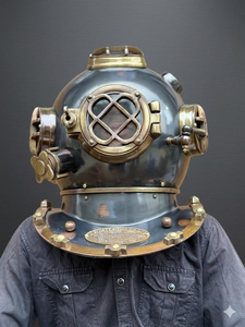 Casco de Buceo Estilo Vintage, Decoración Náutica Marítima, Réplica de Casco de Buceador de Aguas Profundas, Casco de Buceo Antiguo, Modelo de Exhibición Marítima - Product Image 4
