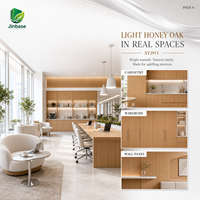 Panneau de particules mélaminé Jinbase XT2911, couleur Miel Naturel, 18 mm, finition E0, première qualité pour armoires et meubles d'intérieur