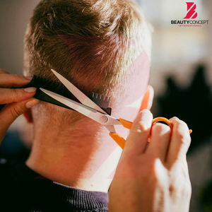 Tijeras de Peluquería Ergonómicas con Mango de Plástico Color Naranja, Tijeras de Acero Inoxidable para Barbería, Cuchilla Afilada, Herramienta de Peluquería Profesional - Product Image 3