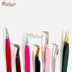 แหนบต่อขนตา Bellus International 45 90 ปลายตรง สแตนเลสสตีล จับถนัดมือ ทนทาน สีทูโทน 4 ชิ้น (ขายส่ง) - Product Image 6