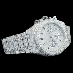 Nueva Colección de Relojes de Hombre de Cuarzo con Incrustaciones de Diamantes Moissanite VVS, Resistentes al Agua, de Moda, Estilo Hip Hop, de Aleación, de Marca - Product Image 3
