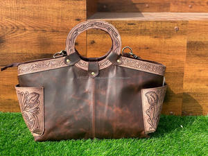 ใหม่ที่กําหนดเองขนาดใหญ่กระเป๋าถือหนังแท้สําหรับผู้หญิง Cowhide กระเป๋าสุภาพสตรีจริงหนังปกปิดพกถุงช้อปปิ้ง - Product Image 4