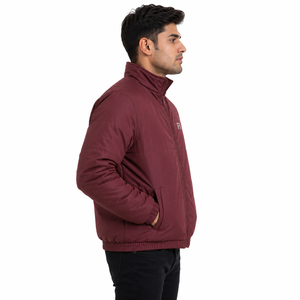 Wholesale Puffer Men's <b>Jackets</b> Custom OEM Polyester Quilted Padded Winter Stand Collar Zip Casual Outdoor Warm Bomber <b>Jacket</b> USA - Product Image 2