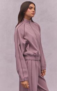Custom Women <b>Tracksuit</b> Set Zip Up Cropped Hoodie High Waist Pants Dusty <b>Pink</b> Casual Loungewear Athletic Sportswear Wholesale OEM - Product Image 5