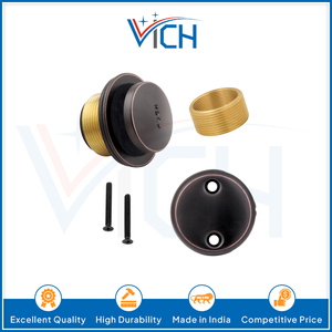 High Quality Brass Toe Touch Bathtub <b>Drain</b> Conversion Kit with Dual Hole Overflow Plate Universal Fitting - Product Image 6