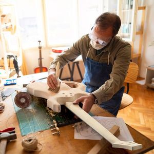 Kit de guitare basse électrique 4 cordes style flamme DIY, corps en acajou, manche en érable avec accessoires - Product Image 3