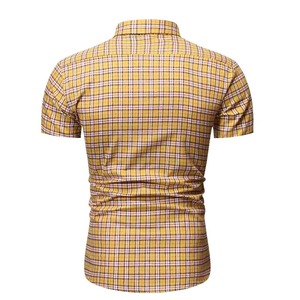 Chemise en coton respirant à manches courtes et coupe oversize pour homme, motif tartan sergé, idéale pour les sports de plein air, la randonnée urbaine, l'escalade, la chasse, le printemps - Product Image 4