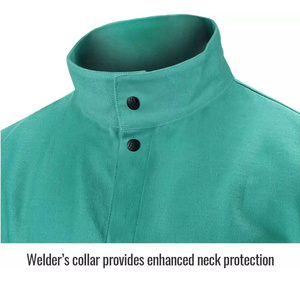 Chaqueta de Soldadura de Algodón FR Verde de Primera Calidad, Resistente al Calor, para Protección Corporal Industrial - Product Image 2