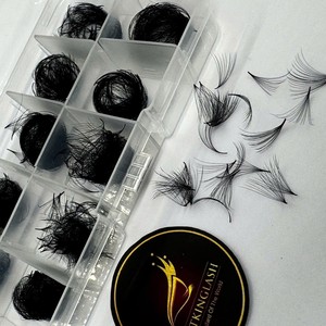 ขนตาปลอมแบบพัดสำเร็จรูป 3D-20D Mega Volume ใยสังเคราะห์ สีดำด้าน CC DD L M Curl ความยาวผสม ขายส่ง - Product Image 2