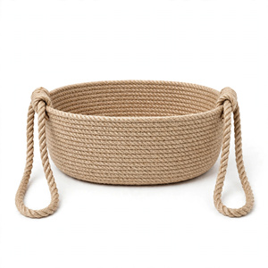 Cesta Redonda de Yute Ecológica Personalizada para Almacenamiento de Pan, Multifuncional, con Asas, Diseño Moderno de BD - Product Image 3