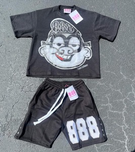 Nouvel ensemble streetwear tendance pour homme : T-shirt oversize en coton premium et short assorti 2026 - Product Image 2