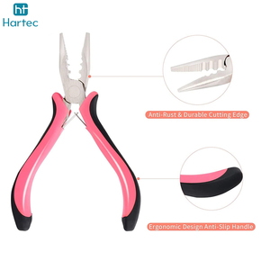 Meilleures pinces à extensions de cheveux professionnelles de qualité supérieure, couleur rose et noire, poignée de bonne qualité, matériau de première qualité, robustes, antidérapantes - Product Image 4