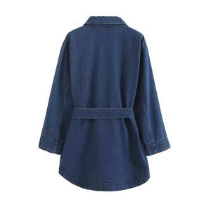 สินค้าใหม่ ดีไซน์เฉพาะกลุ่ม ดีไซน์ทันสมัย แจ็คเก็ตยีนส์แขนยาวใส่สบาย ชุดกางเกงทรงหลวมเรียบง่ายทันสมัย - Product Image 2