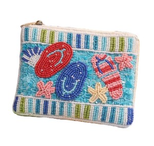 Monedero de vacaciones con bordado artístico y cuentas de vidrio, para uso diario, viajes, regalo, fiesta, bolso de moda llamativo - Product Image 1