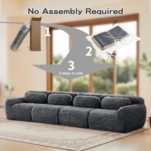 Divano Ergonomico Senza Struttura in Tessuto Morbido e Soffice 32D con Spugna ad Alta Densità, Design Ergonomico, Imballaggio Sottovuoto a Compressione Totale, Spedizione Gratuita - Product Image 6